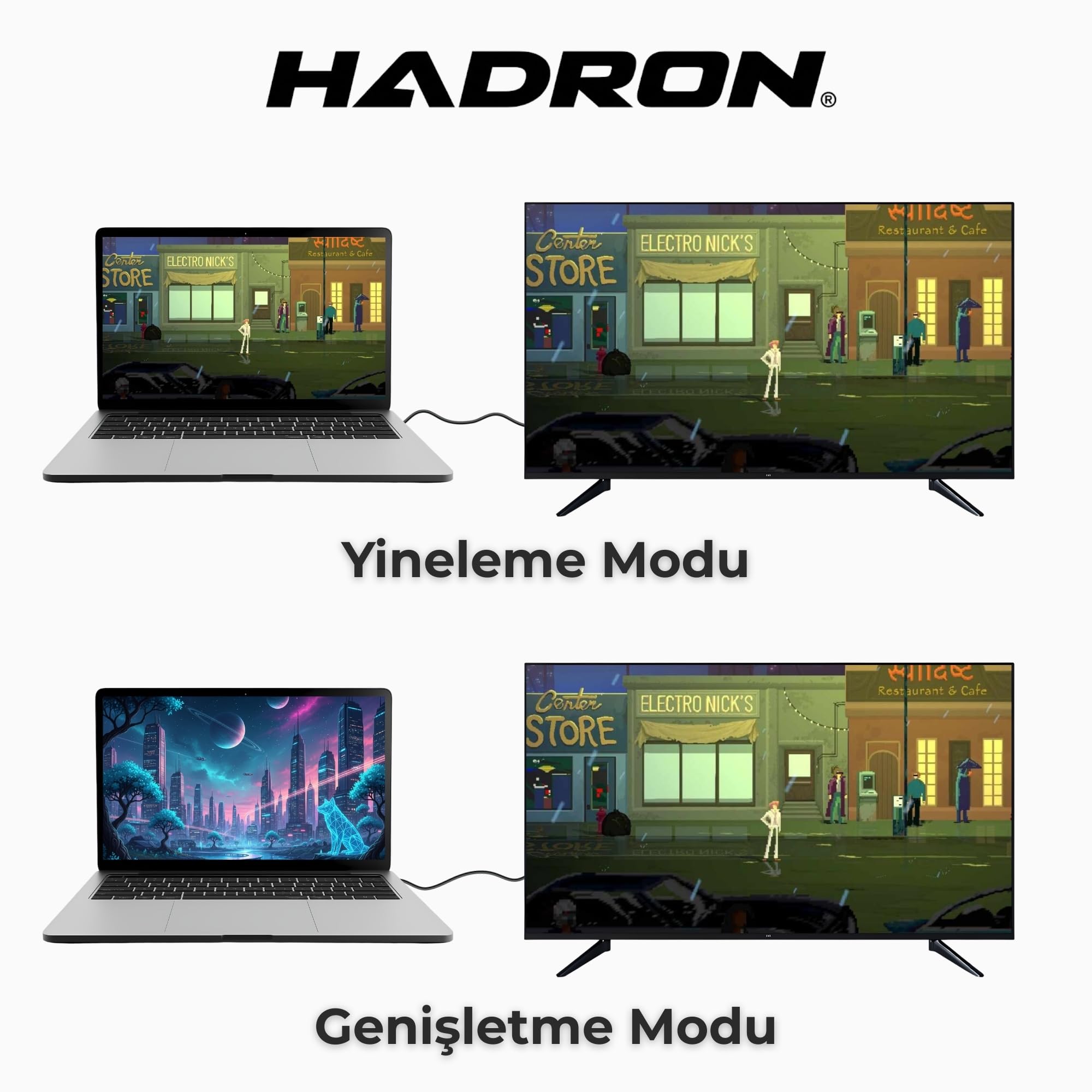 Hadron HDX7859 kabel USB-C na DisplayPort 1.4, 1,8 m - 8K 60 Hz, 4K 144 Hz, kompatybilny z Thunderbolt 3/4, aluminiowa obudowa ze złotymi końcówkami, 1,8 m