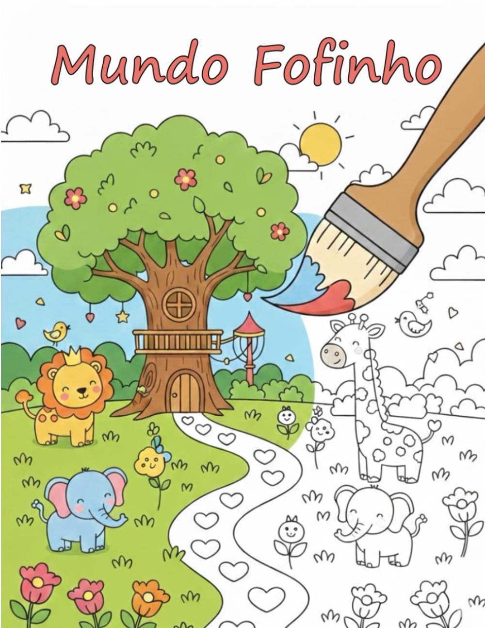 Mundo Fofinho: Livro de colorir para pequenos artistas: Desenhos simples, fofos e divertidos (Estilo Bobbie Goods)