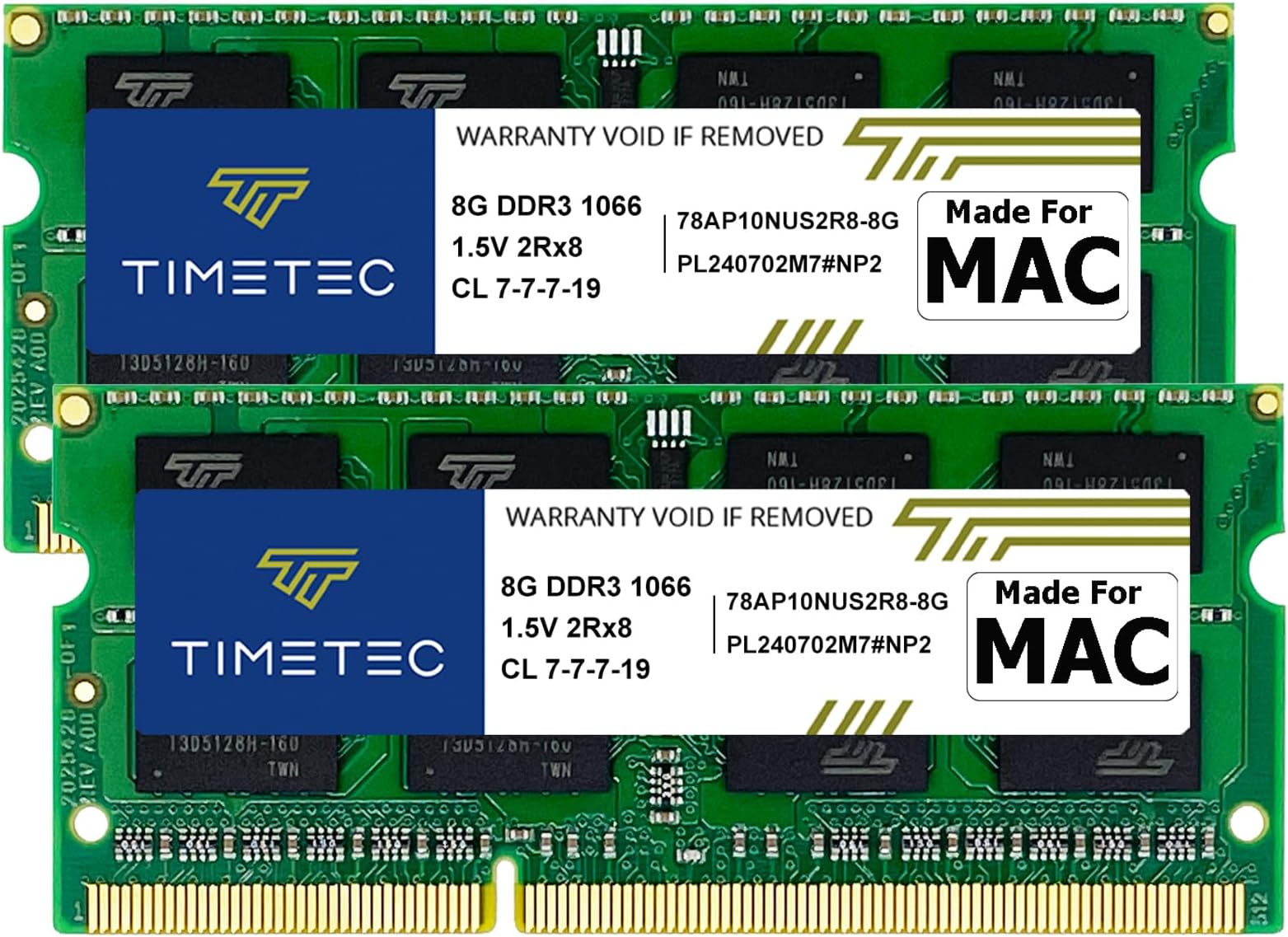 Timetec 16GB KIT(2x8GB) Compatible for Apple DDR3 1067MHz / 1066MHz PC3-8500 RAM for Mac Book (Mid-2010 13-inch), Mac Book Pro (Mid 2010 13-inch), iMac (Late 2009 27-inch), Mac Mini (Mid 2010)MAC RAM