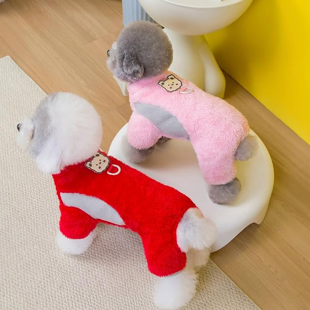 Foto 5 de 8 de Izefia Ropa de Suéter para Perro Prendas Vellón Suéteres de Lana Pijama de Una Pieza Monos de 4 Patas Pijamas…