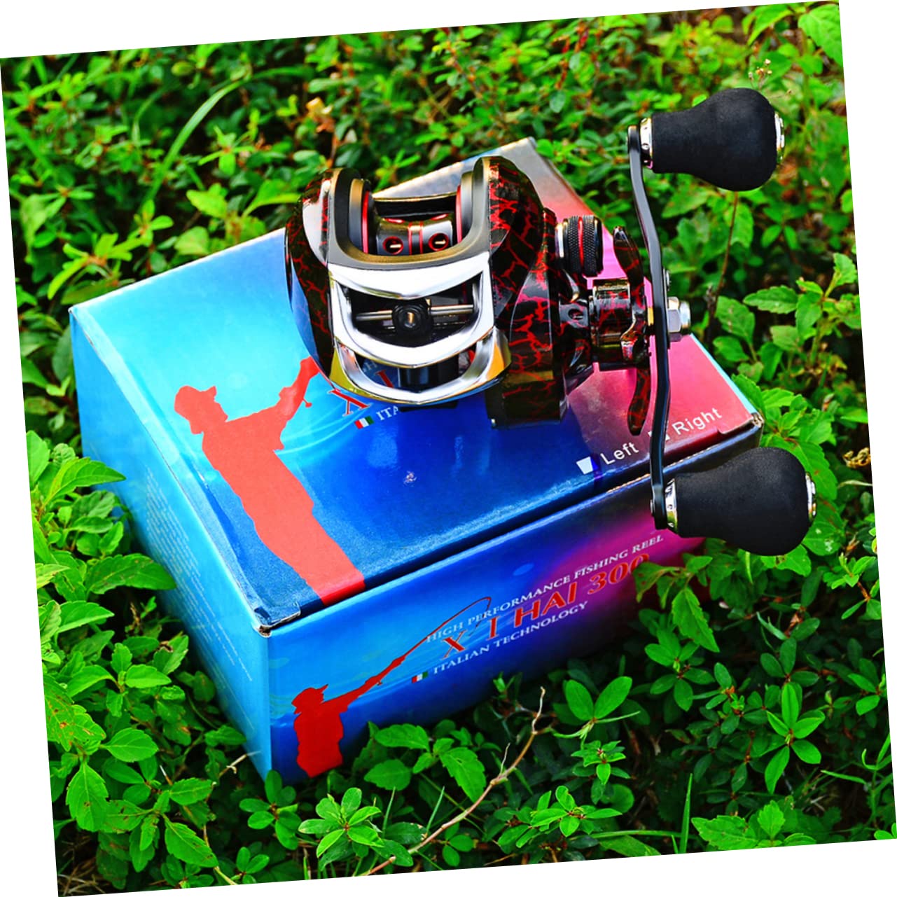 Anneome Carrete de Pesca de Metal Rojo, 18 1 Rodamientos, Relación 7:1 1, Frenado 10kg, Ultraligero, para Pesca Mar