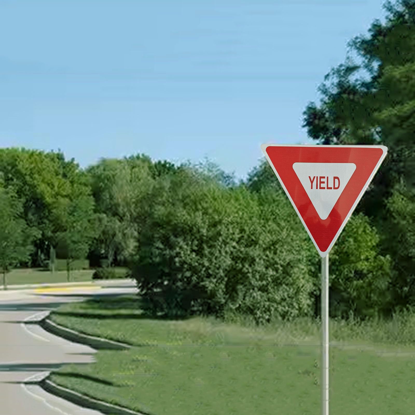 Generisch Znak drogowy, 61 cm (24 cale), odblaskowa tabliczka z przodkiem ósmym – zgodna z MUTCD znak ostrzegawczy o jakości inżynieryjnej z akcesoriami montażowymi, wytrzymały 0,1 mm (0,1 cala