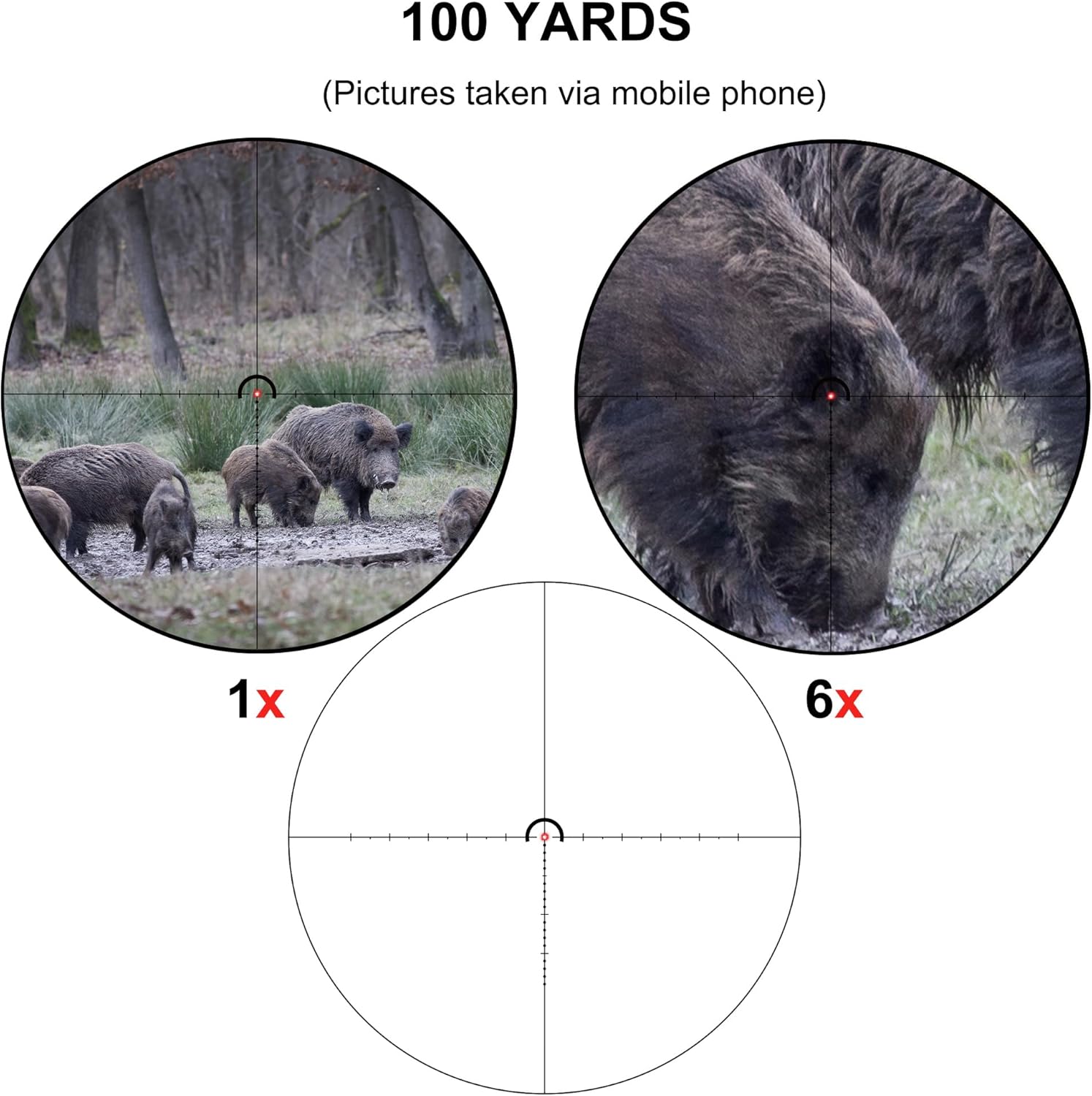 VICTOPTICS 1-6x24 Fiber 30mm Tube Second Focal Plane Riflescope 6 Levels Illuminated MIL Reticle LPVO Rifle Scope Zero Reset Turret Lock w/Weaver Scope Rings for Hunting Shooting Compact