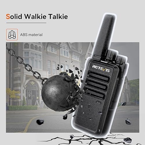 Miniatura 3 de Retevis Radio RT68 de 2 vías, Walkie Talkies de largo alcance para adultos (paquete de 10) con 10 cargadores multivías, carga segura más fácil, 1200