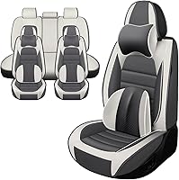 Vista 9 de Fundas de asiento de automóvil de lujo para Ford Bronco Sport 2021-2025, impermeables, suaves, transpirables, de piel sintética, con bolsillos