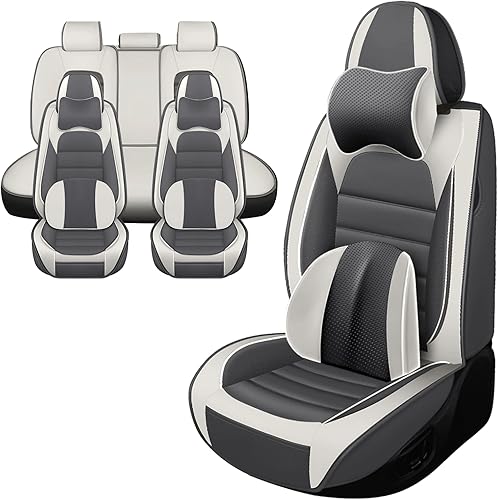 Fundas de asiento de automóvil de lujo para Ford Maverick 2023, impermeables, suaves, transpirables, de piel sintética, con bolsillos de