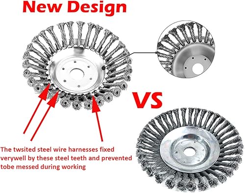 Miniatura 4 de Latuwa Kit de adaptador de cabeza de engranaje de cabeza de alambre de acero trenzado de 6 pulgadas para Stihl FR130 FR220 FR450 FR85 FS100 FS110