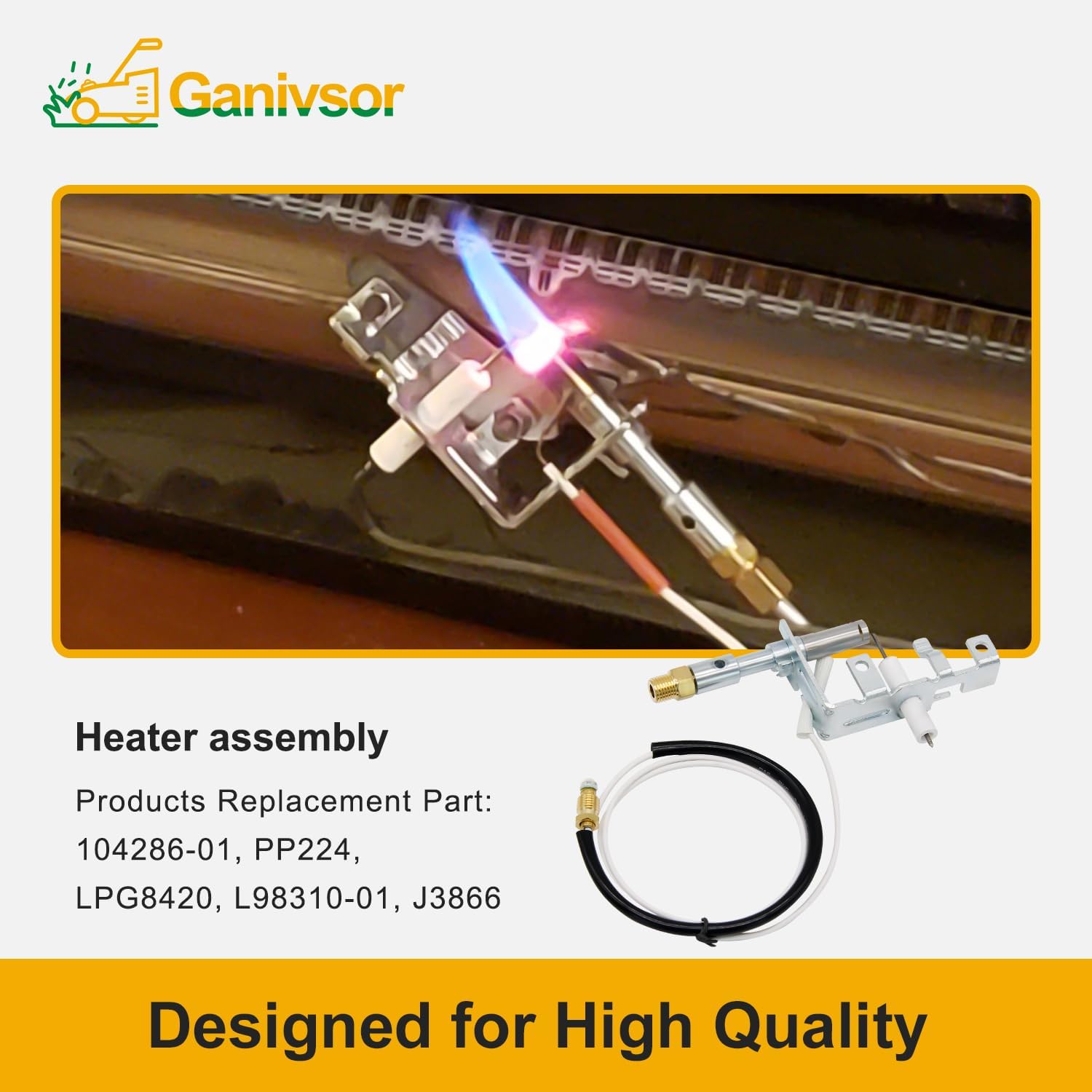 Ganivsor 104286-01 ODS Pilot Assembly for Wall Heaters Fireplaces Gas Logs Vent Free Heaters by Comfort Glow, Comfort Flame, Desa, FMI, Reddy, Vanguard and Vantage - PP224, LPG8420, L98310-01, J3866