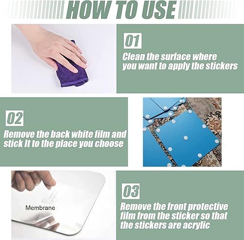 Miniatura 4 de Pegatinas de pared con espejo cuadrado, 12 unidades, autoadhesivas, extraíbles, 3D, de acrílico, espejo, de plástico, para decoración del hogar,