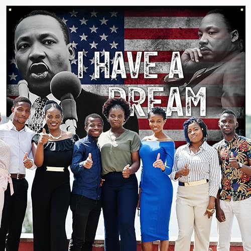 Miniatura 5 de Decoraciones del día de Martin Luther King Jr. I Have a Dream Banner MLK Day Decor Afroamericano Martin Luther King Jr. Decoraciones del día para