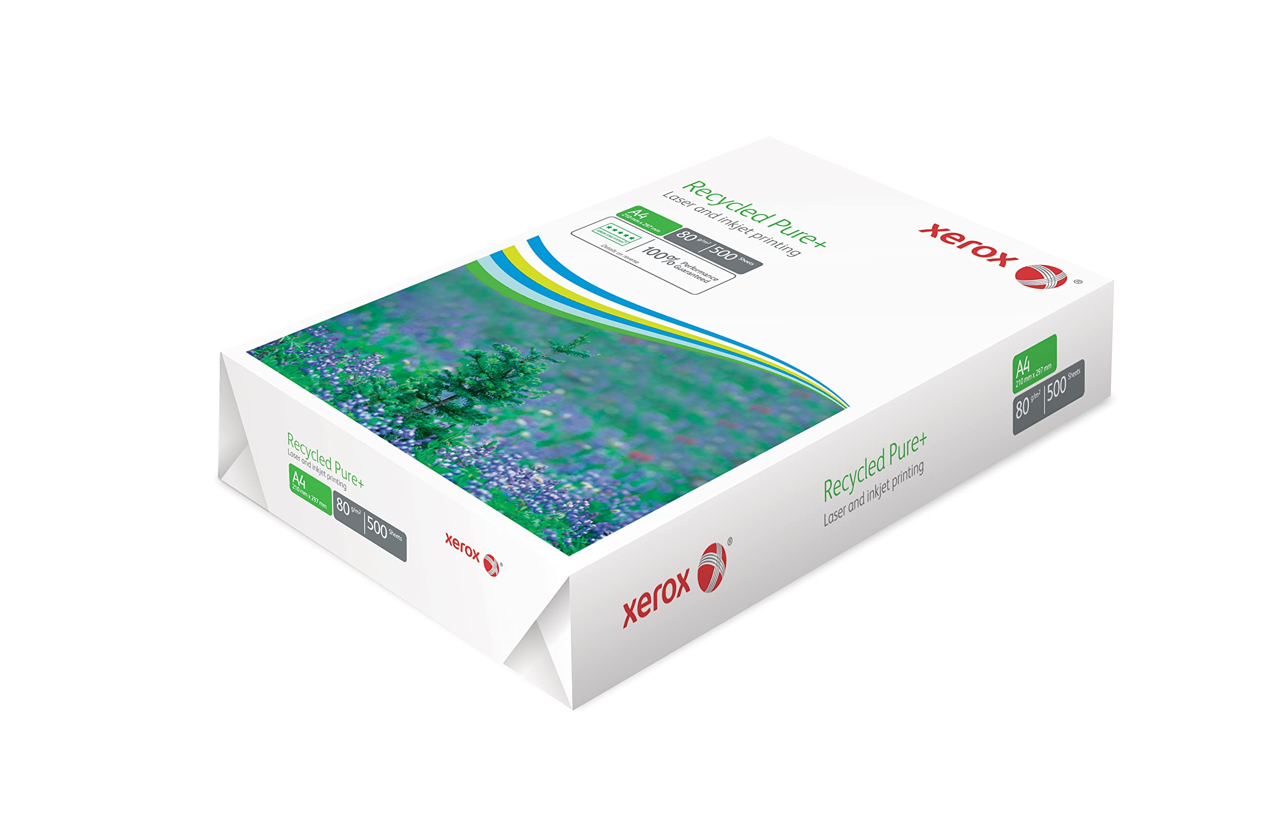 Xerox Recycled Pure+ Papier 003R98756 - DIN A4 80 g/m² - Kopierpapier für Laserdrucker und Kopierer - aus 100% Altpapier - 5er-Pack mit 2500 Blatt - weiß - Blauer Engel zertifiziert