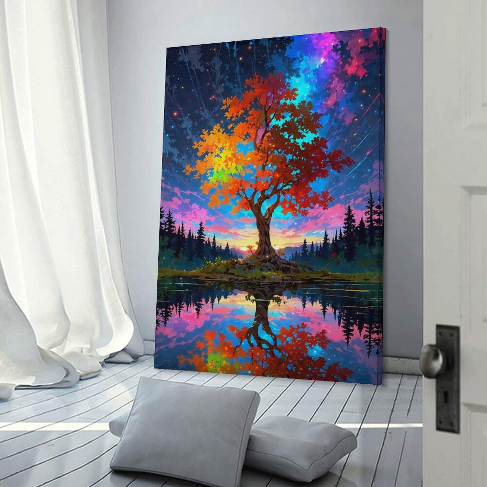Junmoney Dreamscape Canvas Art Print 20x30inch(50x75cm), for Entrance Spaces, Stair Walls Or Halls, Wall Decor to Refresh Empty Corners