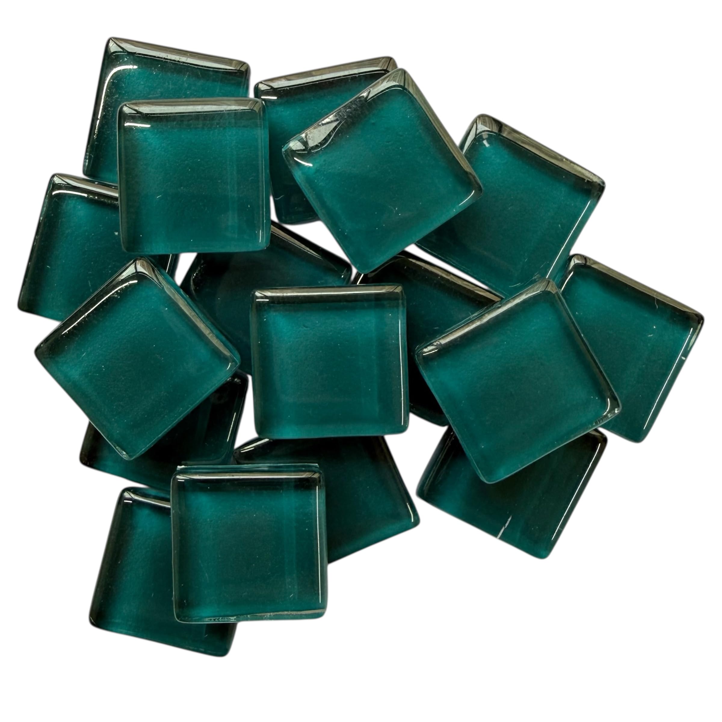 Glossy Square Glass Mosaic Tiles (60 Colours)(Size: 15 x 15 mm), DIY Mosaic Art, Decoration, Crystal Glass Mosaic Tiles (AG 500 [Dark Teal], 100 g)-image-16