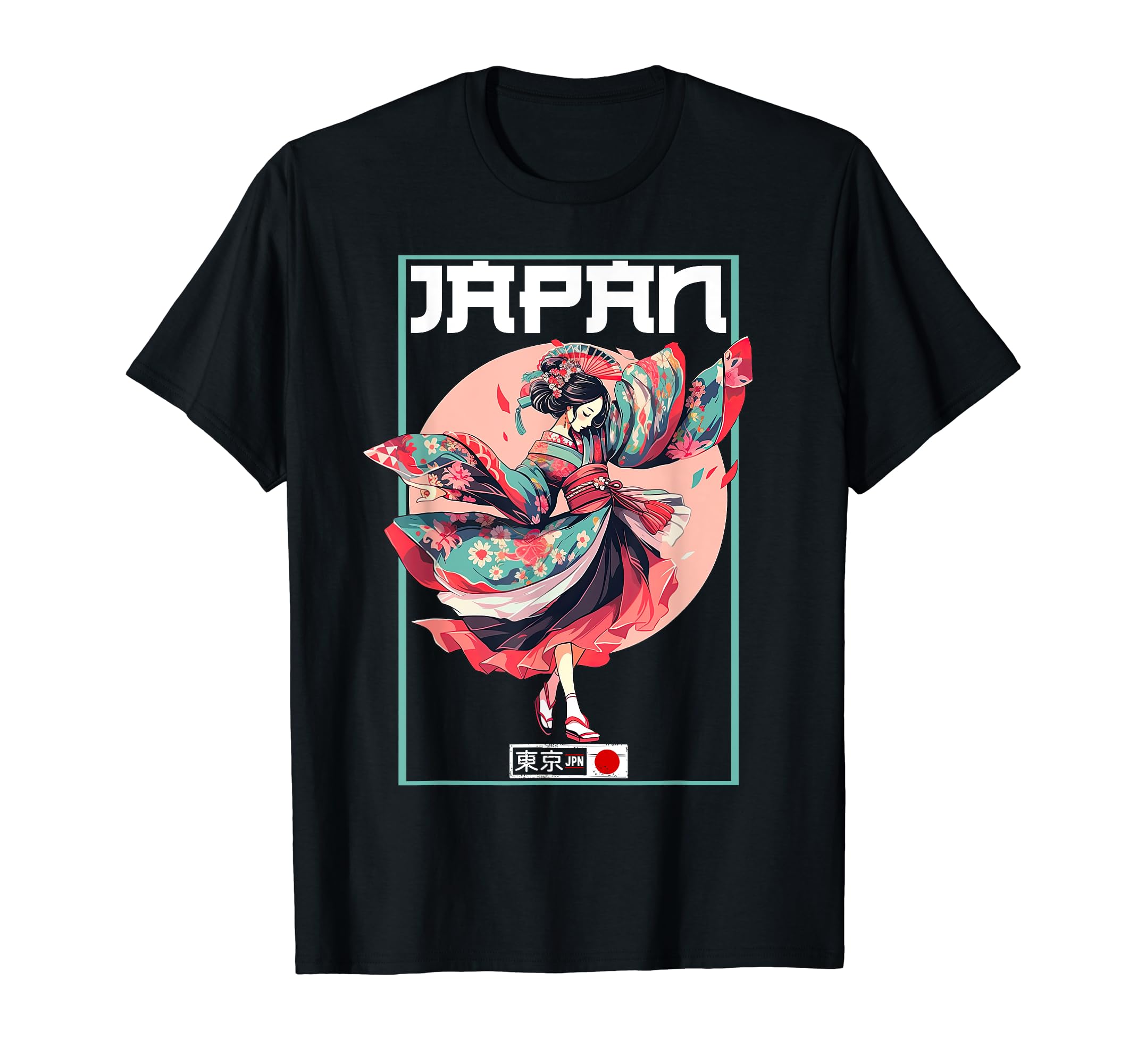 Tokyo Asian inspired 80s retro Japanese GeishaTokyo Asian inspired vintage style 80s retro Japanese Geisha T-Shirt