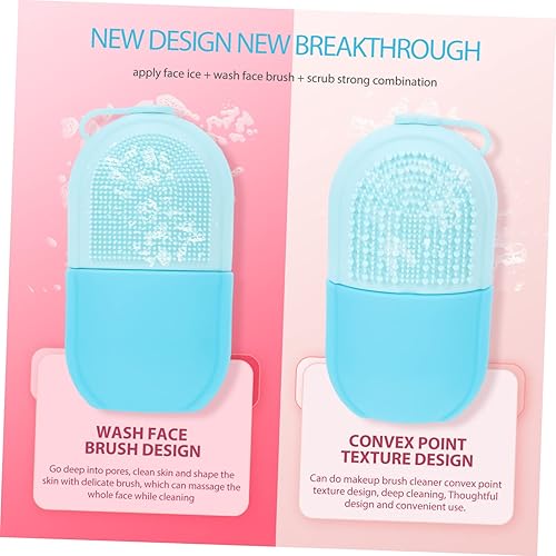 Miniatura 3 de FRCOLOR 2pcs rodillo masaje glaseado cepillo azul mujeres hielo belleza y cuidado reutilizable titular para herramienta Er con herramientas cara