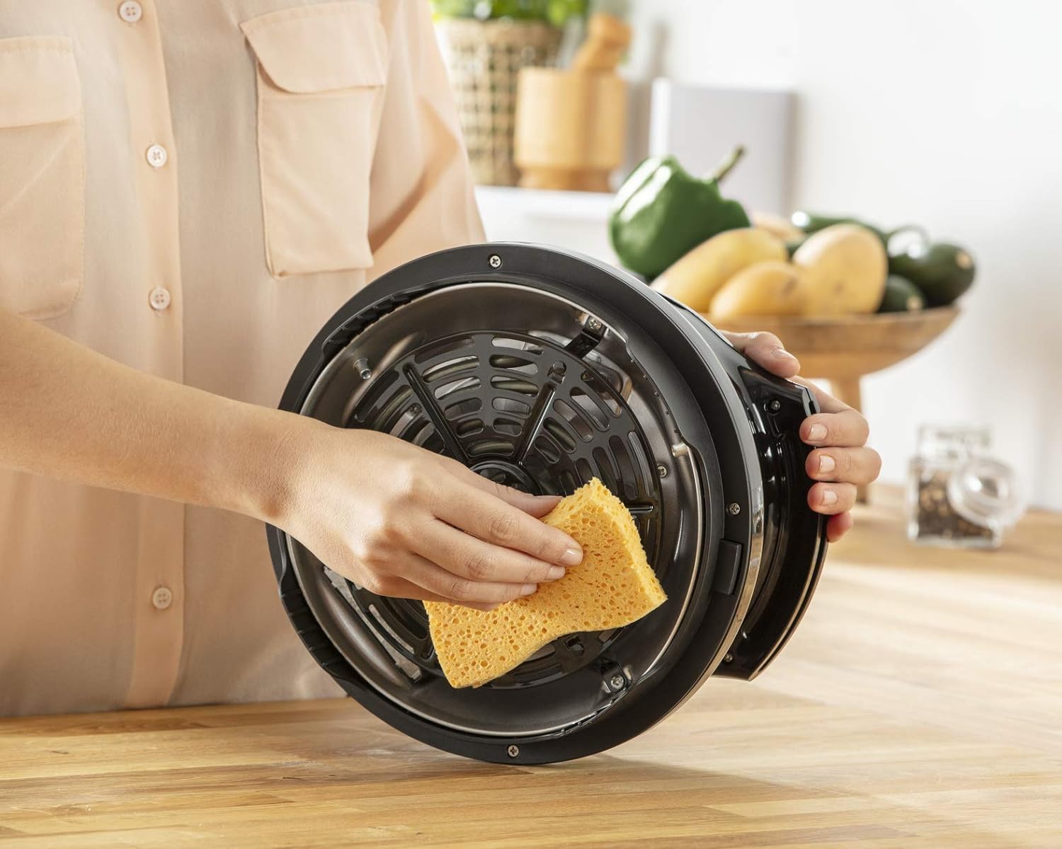 Moulinex Extra Crisp EZ1508 - Tapa accesorio para Cookeo, 4 funciones automáticas, asa, cocina al grill, fríe con aire y postres, cocina saludable, recetario digital