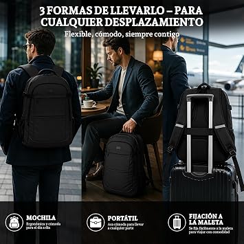 Laptop Backpack, Laptop Backpack, Jet Black, 17.3