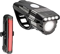 Cygolite Dash Pro 600 & Hotrod 50 Bike Light Set: 600 Lumen Front, Day/Night Modes, IP64 Waterproof, USB Rechargeable for Road & Commuter Bikes