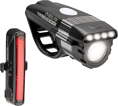 Cygolite Dash Pro 600 lúmenes faro y hotrod 50 lúmenes luz trasera USB recargable bicicleta luz Combo Set