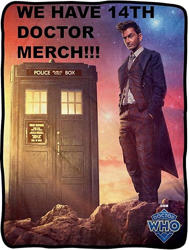 Miniatura 3 de Doctor Who - Manta de forro polar, con licencia oficial, estampado multicolor