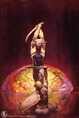 Laminado O Cérebro por Frank Frazetta Wall Art Gótico Fantasia