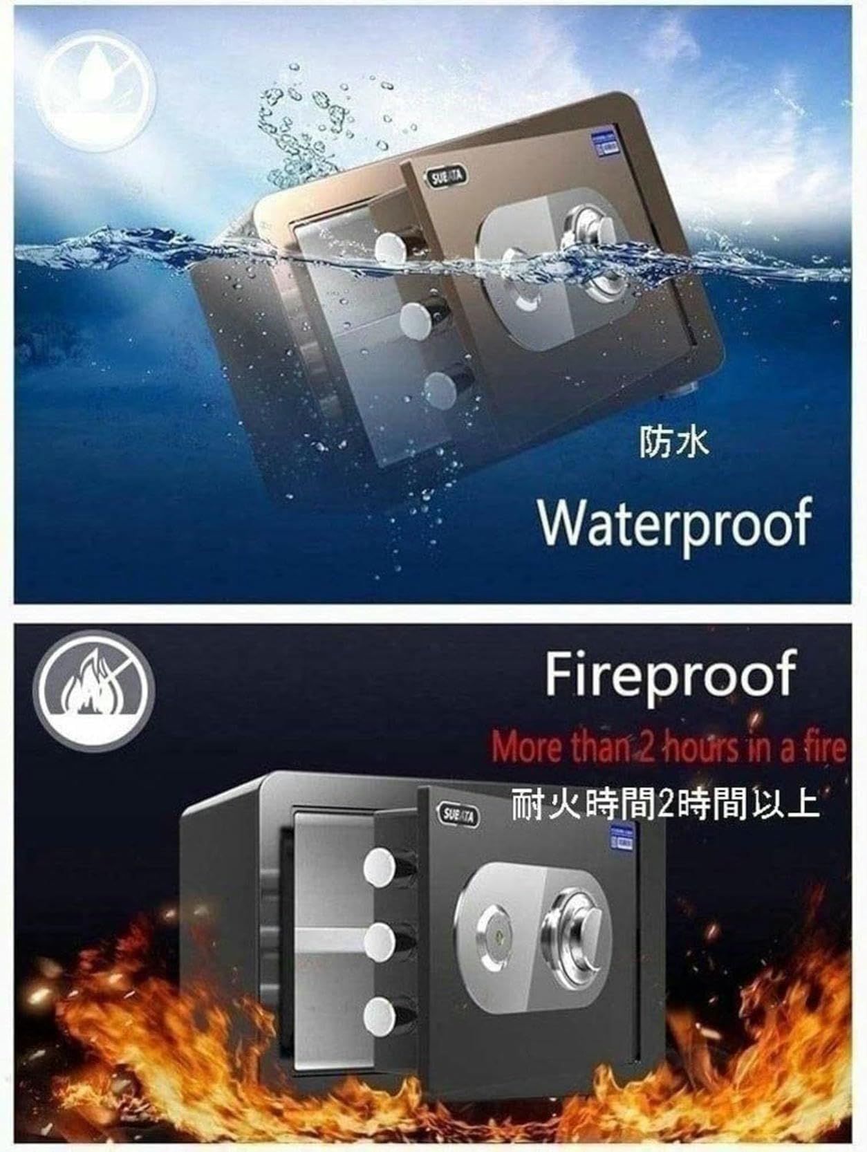 Cajas fuertes ignífugas impermeables para la seguridad del hogar, cajas de seguridad duraderas, almacenamiento seguro para objetos de valor, cajas de seguridad resistentes al fuego, soluciones