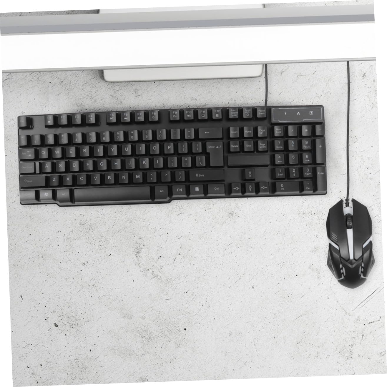 Tastiera Mouse Combo USB Retroilluminata per Computer Nero | Set 1 Pezzo, Plastica, Design Unico, per Gaming e Ufficio, Accessori Informatica