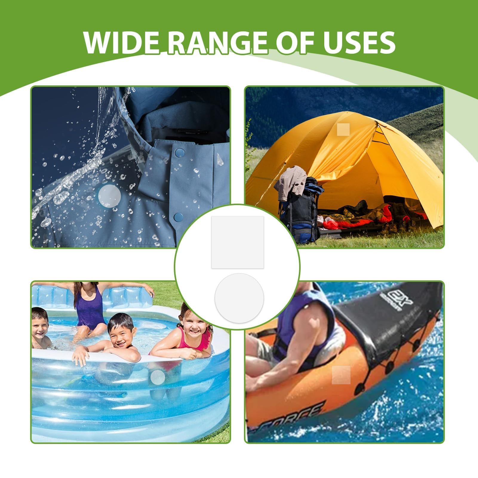 20 Toppe Riparazione TPU Trasparenti - Autoadesive Per Tende E Gonfiabili - Foto 4