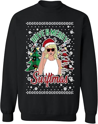 ALLNTRENDS Have A Merry Swif-mas Ugly Christmas Sweatshirt Tay Xmas Sweater