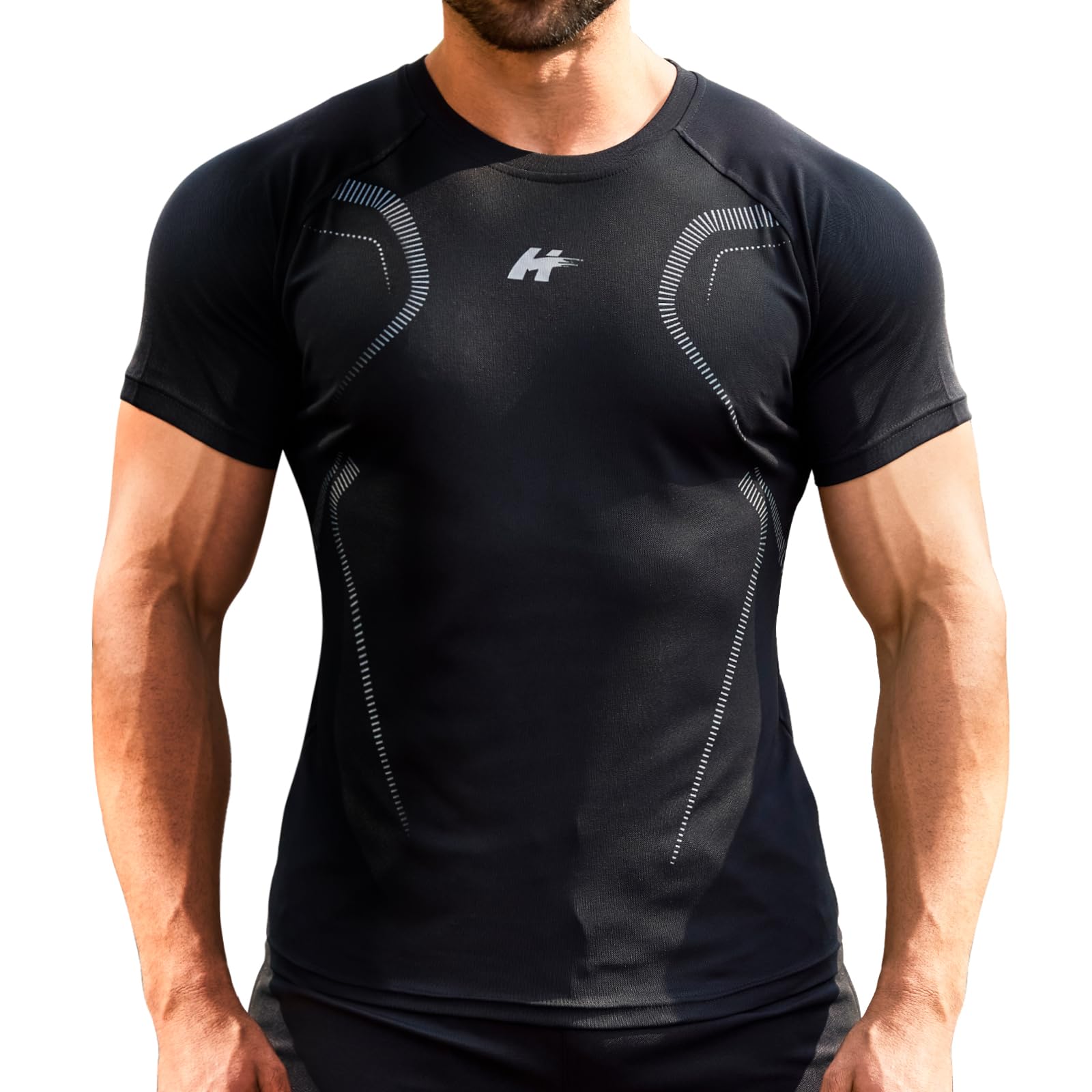 LBL Leading the Better LifeBreathable Shirts Men's High Elasticity Sweat-Absorbing Fabric Sports T-Shirt