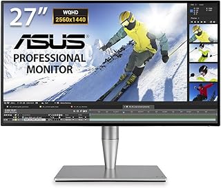 ASUS ProArt PA27AC 27 Inch Professional Monitor, WQHD (2560x1440), IPS 4 side-frameless, HDR, 100% sRGB/Rec.709, â–³E< 2, Thunderbold 3 USB-C