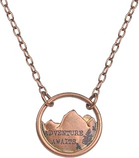 Lauren-Spencer Mountain Range Necklace for Women - Forest Tree Pendant Nature Jewelry - Gift for Skiers, Hikers, Climbers, and Nature Lovers
