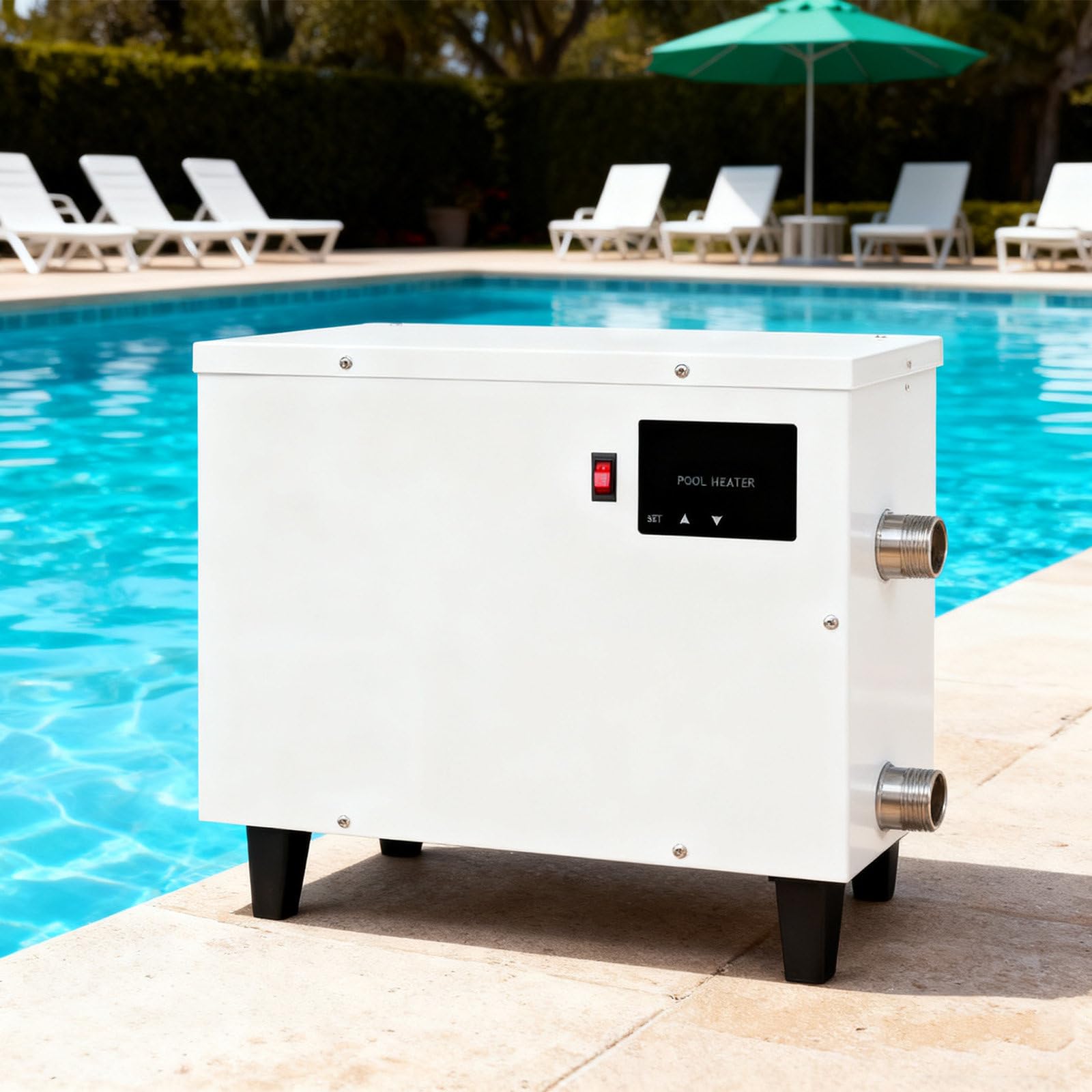 Calentador para Jacuzzi/SPA | Calentador Duradero De Acero Inoxidable, Opciones De Potencia De 5,5 A 15 Kw, Control Inteligente De Temperatura,Apto para Piscinas, Spas Y Baños. 5.5kw