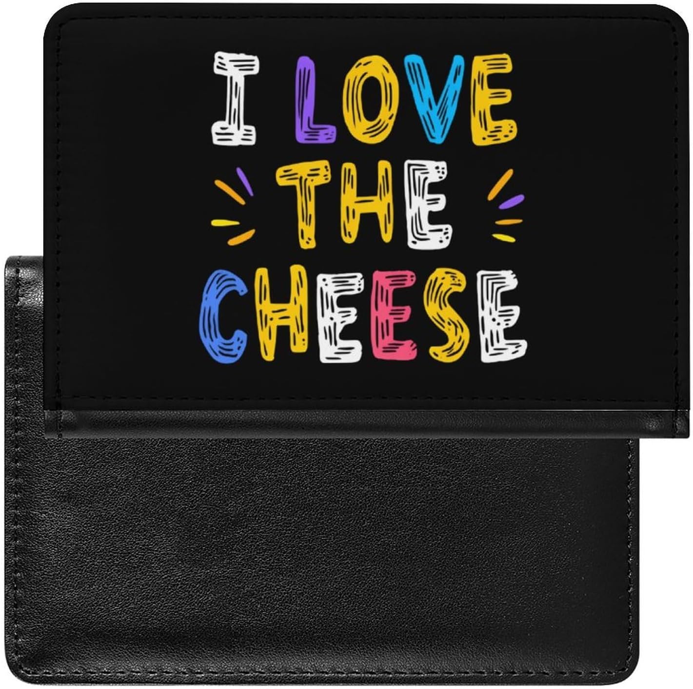 I Love The Cheese Travel Passport Holder Passports Protective Cover for Women Men with Card Slots