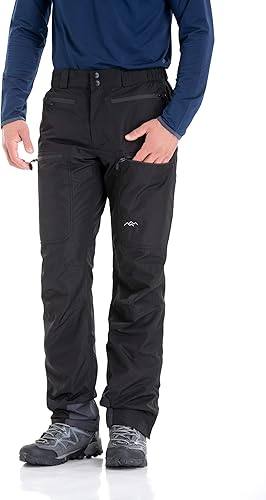 Vista 6 de TRAILSIDE SUPPLY CO. Pantalones de snowboard para hombre, para esquí, nieve, viento, impermeable, aislados