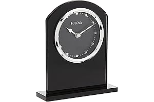 Bulova Vintage Ebony Crystal Desk Clock: A Timeless Classic for Your Home or Office