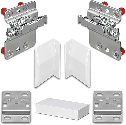 Miniatura 1 de Soporte de montaje para gabinete, accesorios para colgar  Kit de montaje en pared para armario de cocina oculto ajustable con tapas  Soporte de