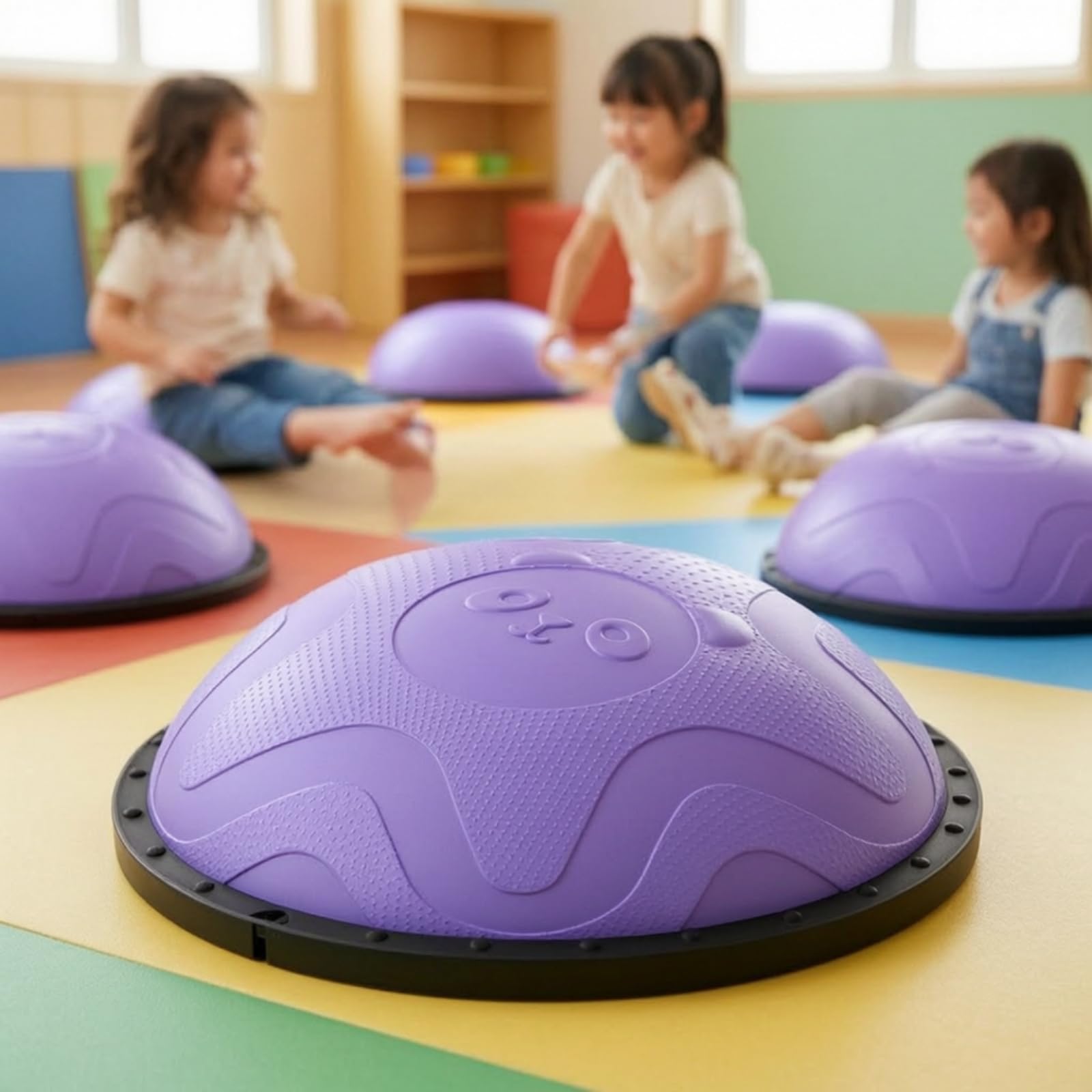 Semisfera Fitness con Pompa Versatile | Base Stabile Antiscivolo, Tavola per l'equilibrio con Semisfera, Robusta, Dome, Casa
