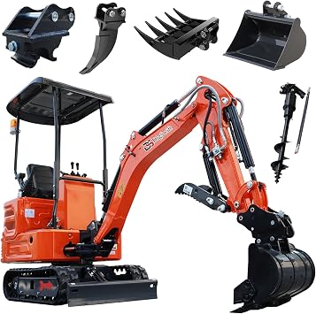 DS319BS,1.4 Ton Mini Excavator w/13.5HP B&S Gas Engine, w/Side Swing Boom