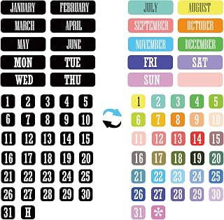 Double-Sided Magnetic Numbers and Months Date for Dry Erase Calendar Whiteboard Days of The Week and Months Calendar Dates Indicators for Office