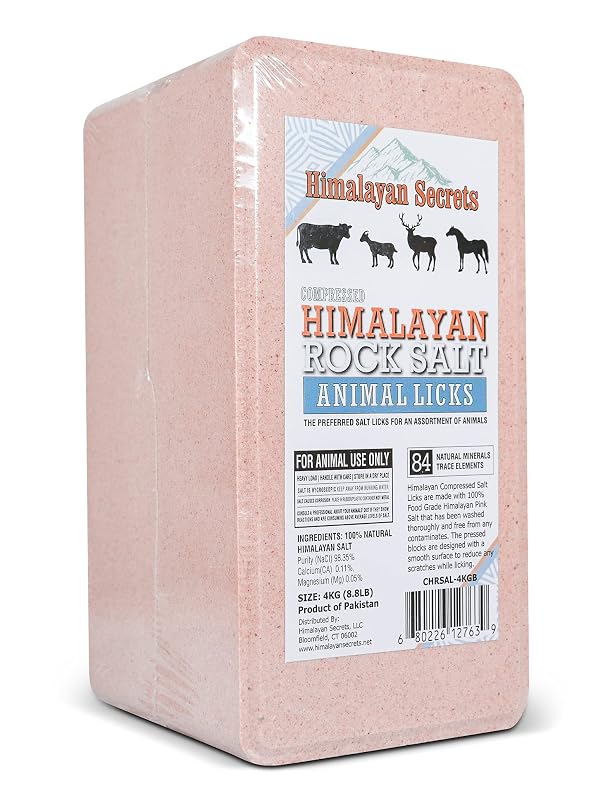 Lambedor de Sal para Cavalos em Bloco de Sal Comprimido Himalayan Secrets 4 kg