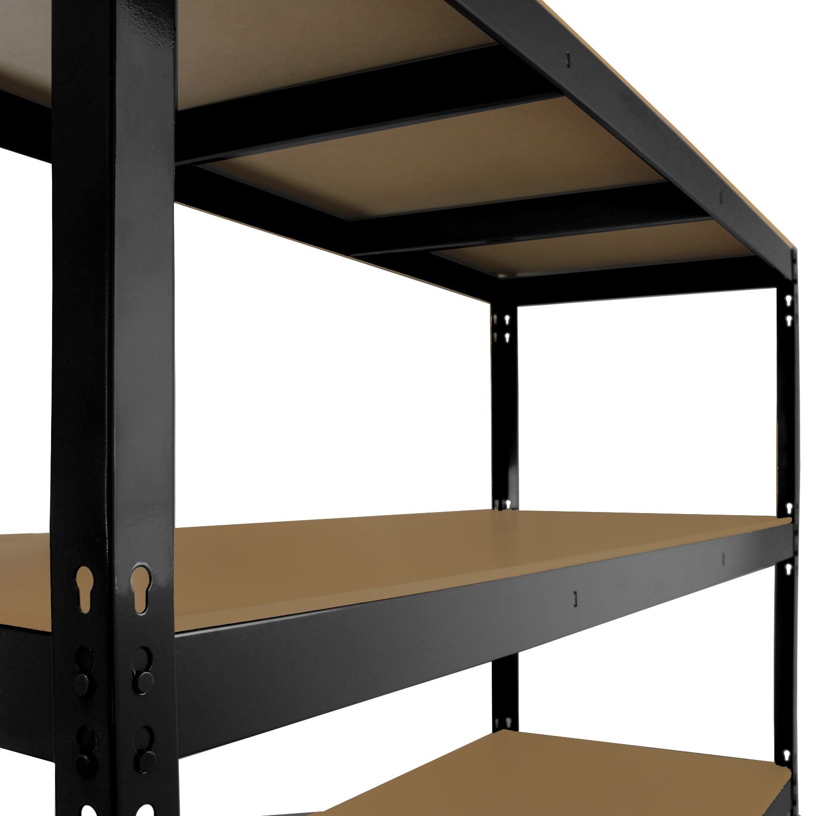 Monster Racking Q-Rax - Estantería resistente para garaje, taller, almacén, almacenamiento, 160 cm x 60 cm x 160 cm, color negro
