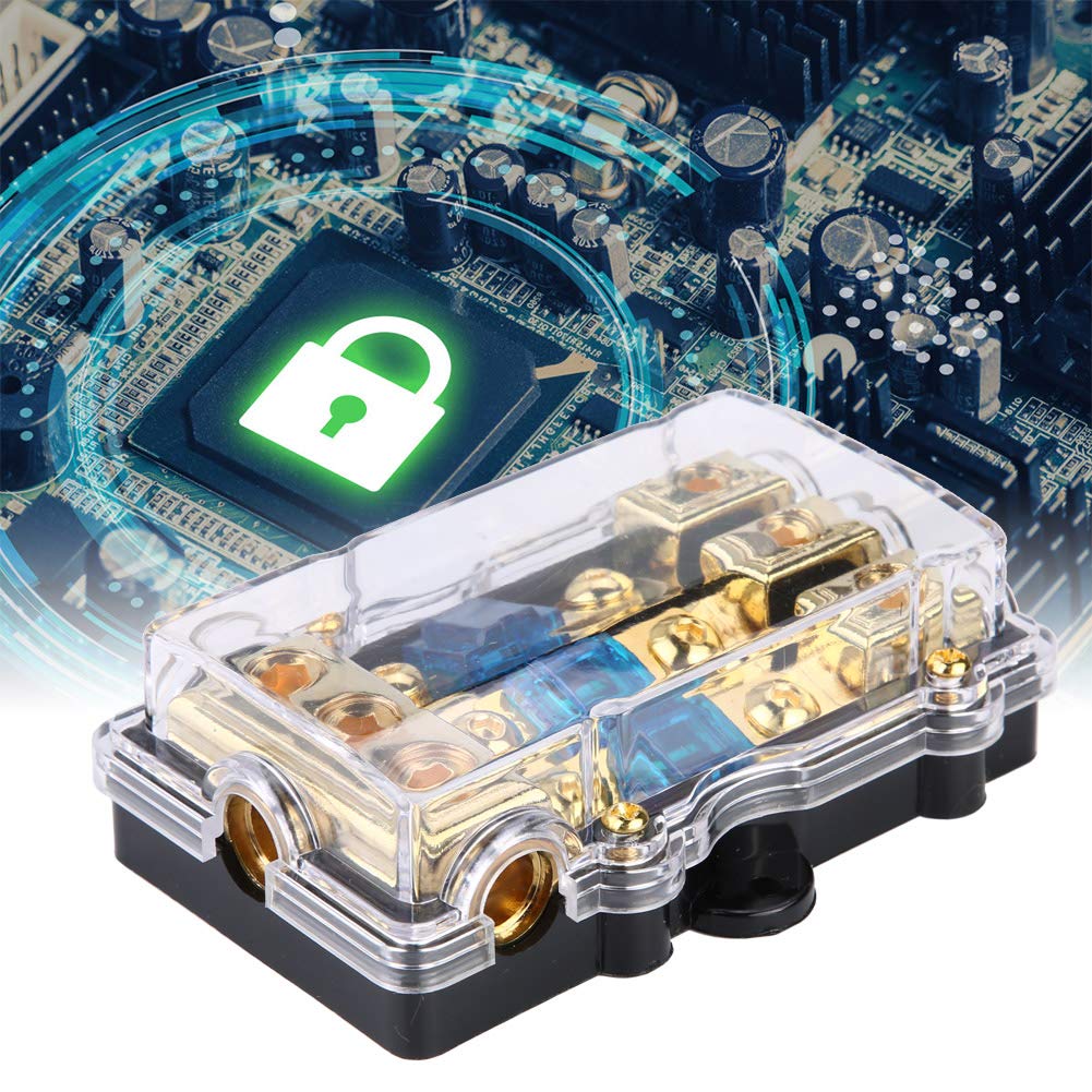 Porta Fusibile Scatola Portafusibili Circuito Audio Auto Stereo 24V 60A 1 in 3 Modi 0GA (2GA / 4GA) * 3 in 4GA (6GA / 8GA) * 3 Fuori Per Veicoli Audio