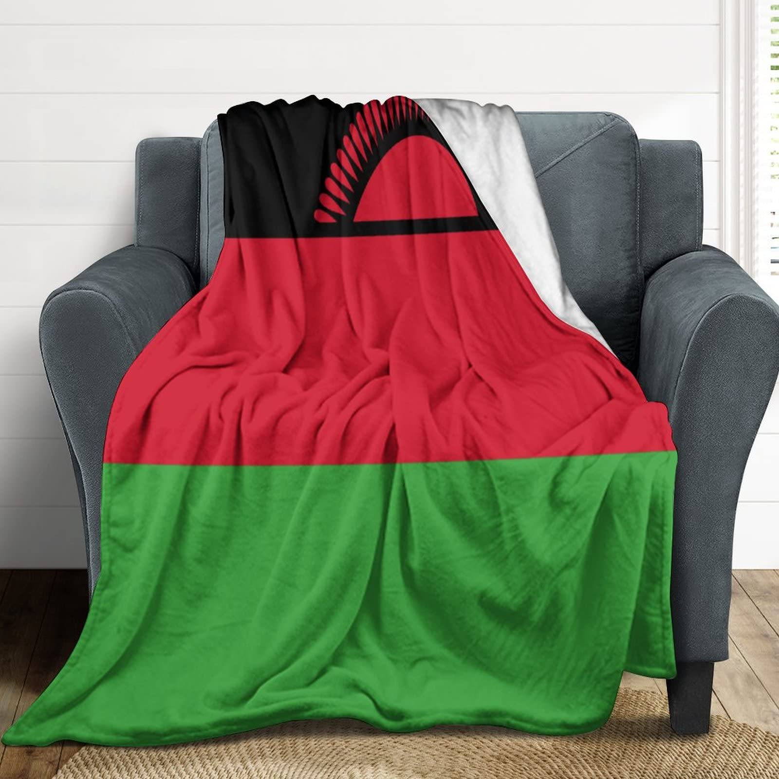 Couverture Malawi en flanelle polaire douce pour canapé et chambre