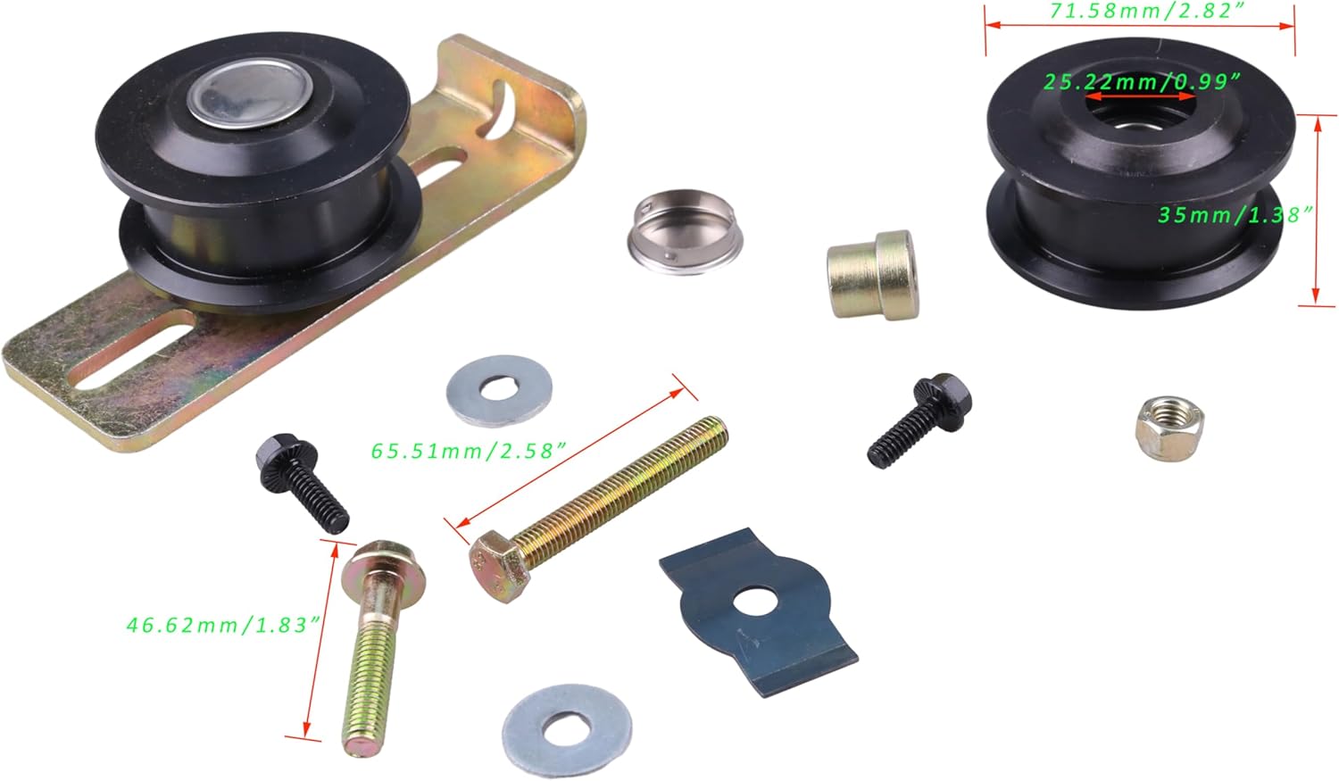 JEENDA 126-7890 Pulleys & Idler Kit Compatible with Toro TimeMaster 20975 20977/TurfMaster 22205TE 22207 22210 22215 22225 22235 Lawn Mower & Exmark ECKA30 126-0316 131-4506 131-4509