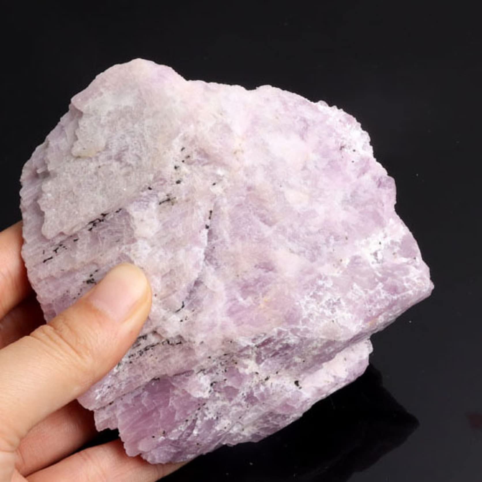 Amazon.co.jp: 1PC 天然生紫クンツァイト水晶石不規則なラフ石英鉱物  