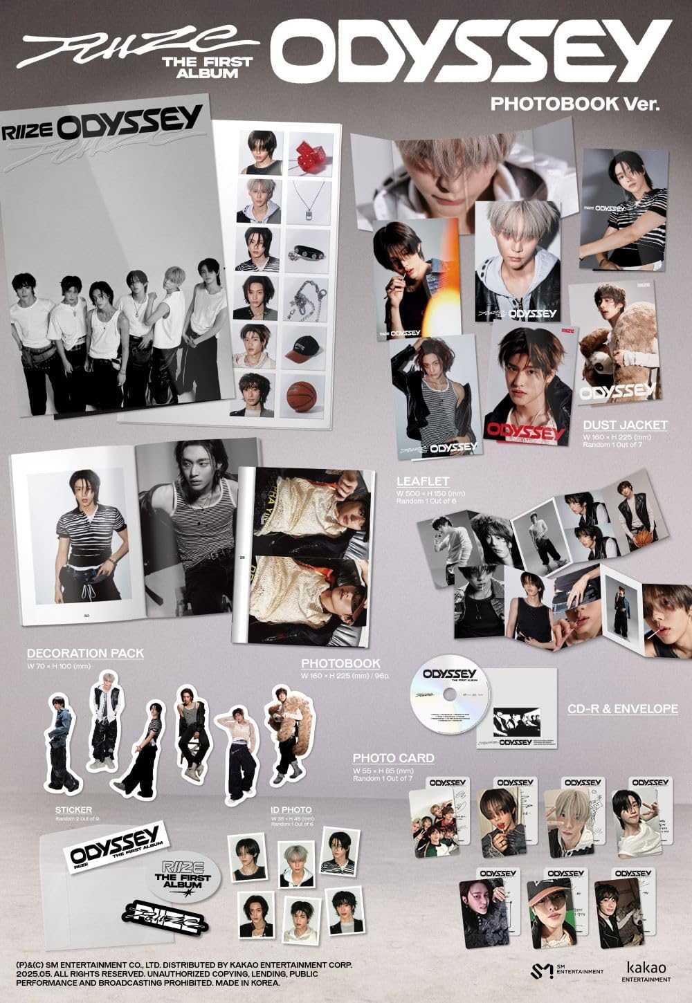 RIIZE - 1st Full Album [ODYSSEY] (PHOTOBOOK Random 1EA Ver.) Bag Bad Back