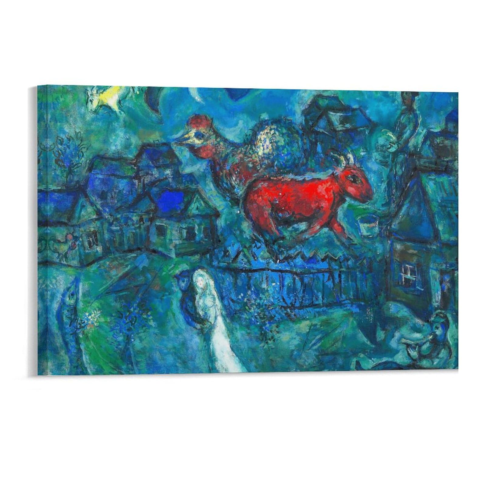 - Marc_Chagall Maries Au Village Wall Art Prints Poster Picture Frame Poster Decorative Painting Canvas Wall Art Living Room Posters Bedroom Painting 12x16inch(30x40cm)