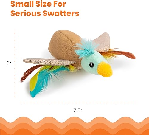 Miniatura 5 de Catstages Flapperz - Juguete interactivo de felpa para gatos con hierba gatera