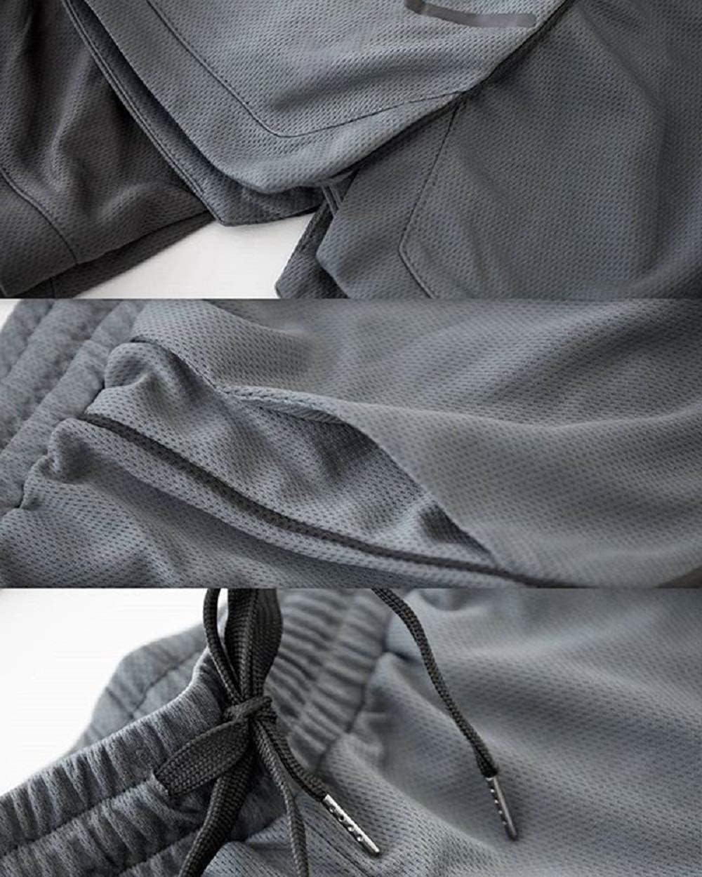 sandbank Men's 5" Gym Workout Short,Quick Dry Active Running Bodybuilding Shorts with Pockets Grey - Image 7